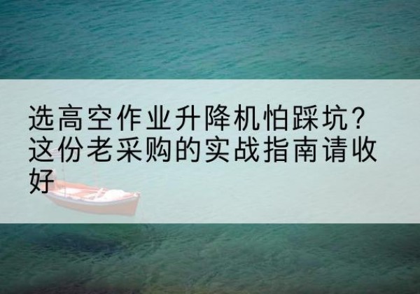 武平高空作业升降机厂家推荐-选高空作业升降机怕踩坑？这份老采购的实战指南请收好